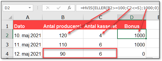OG_ELLER i Excel eksempel på formel med HVIS _ ELLER