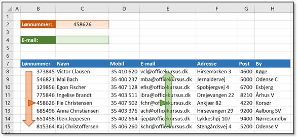 Excel LOPSLAG