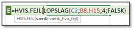 Excel LOPSLAG