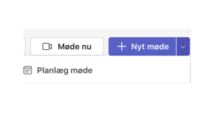 Visning af nyt møde i Teams
