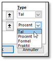 Betinget formatering: indstille typen