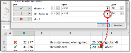Betinget formatering: Rediger
