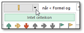 Betinget formatering: Ændre celleikon