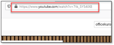 Video i PowerPoint hent Youtubeadresse