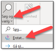 Søg efter mellemrum
