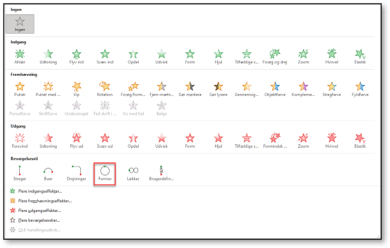 Bevægelsesstien former