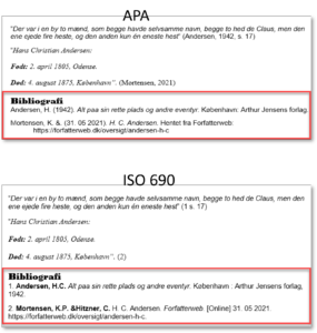 Litteraturliste i Word eksempler på standarder