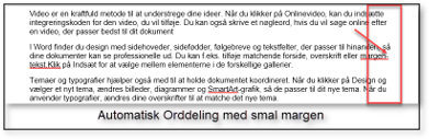 Orddeling med smal margen