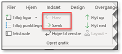 Sænk figur til niveau 2 med knap i fanen