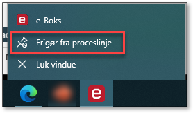 Frigør din App fra proceslinjen