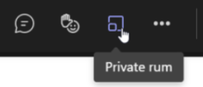Privat rum i Teams
