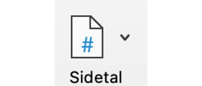 Sidetal i Word