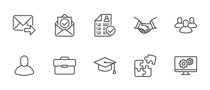 Billedebeskrivelse: En visuel guide til processen ved at skrive en jobansøgning.